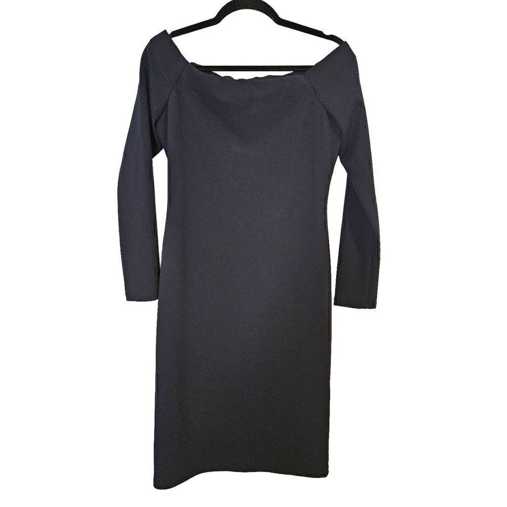 Eliza J black boat neck dress. Size 8.